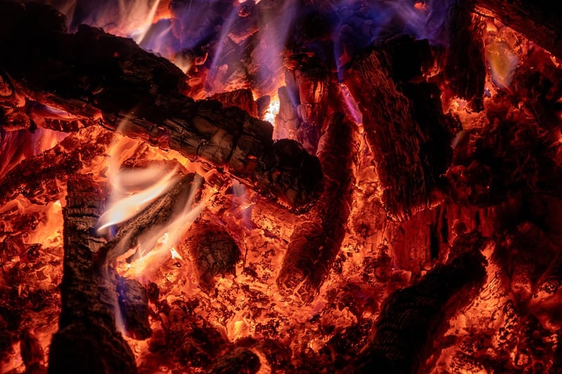 Campfire in the wilderness